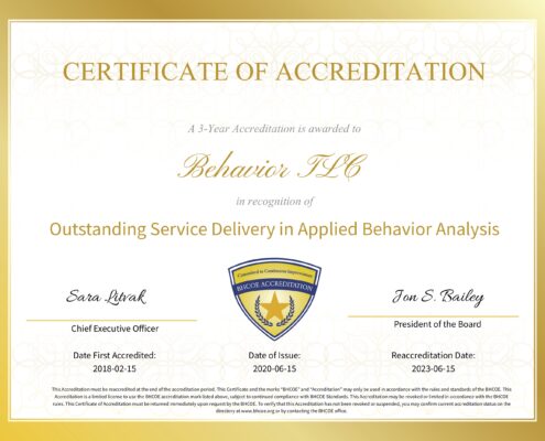 3 year renewal accreditation from Behavioral Health Center of Excellence